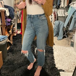 Abercrombie the ankle straight ultra hi rise size 6 long